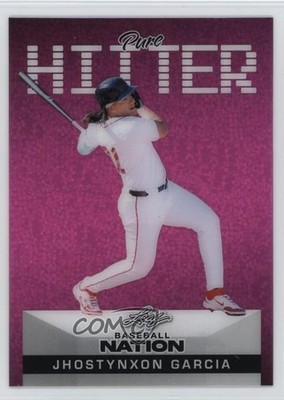 2025 Leaf Baseball Nation Pure Hitter Pink Sparkles /6 Jhostynxon Garcia 8d2