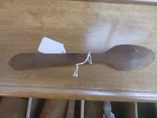Vintage Primative Wood French Berger Dairy Spoon