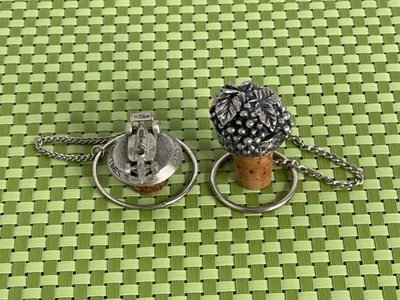 Vintage Early Times Bourbon Whiskey  Race Team & Grapes Basket Cork Bottle Rings