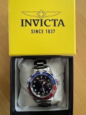 Invicta Uhr Damenuhr Herrenuhr Neu Batterie Silberfarben Unisex