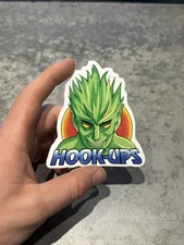 Hook Ups Skateboarding Sticker Vinyl Decal Ghost Y2K Vintage