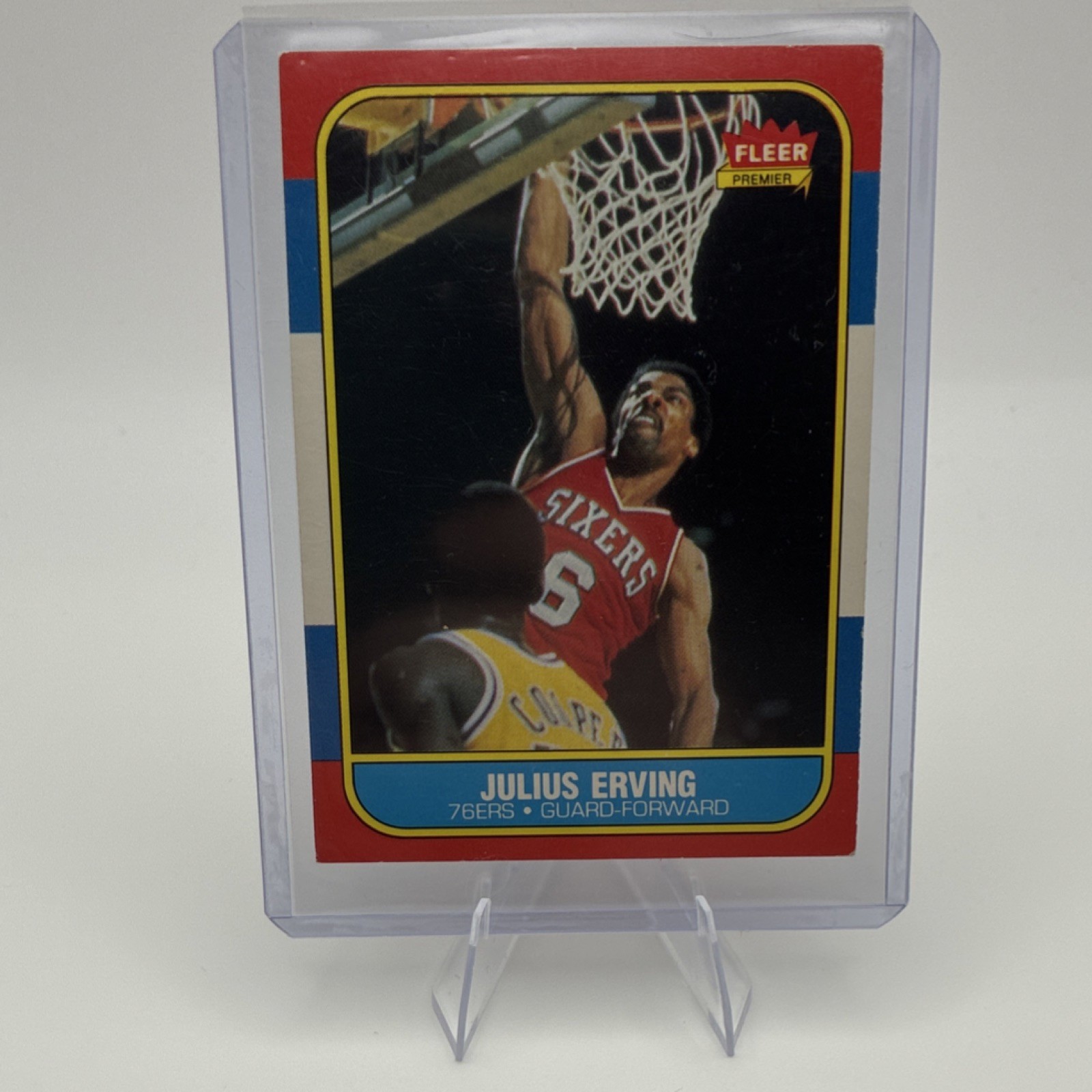 1986-87 Fleer Julius Erving #31 Base Set Philadelphia 76ers Basketball Card