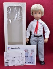 Vintage 16" Sasha Doll 314S Gregor Blond Blue Eyes,School Uniform,W/Tag Box,UK.