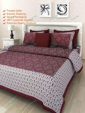 Comfort Cotton Desginer Printed Cotton Double Bed Sheet With 2 Pillow Cover