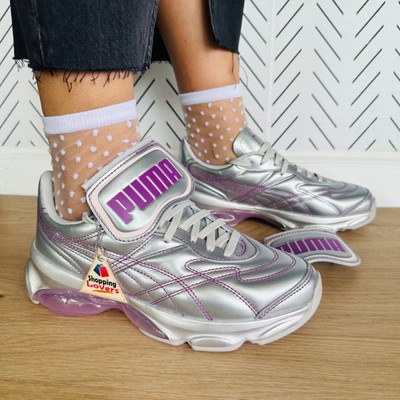  PUMA x DUA LIPA Cell Dome King ML Trainer Sneaker 6.5 Metallic Silver Pink Y2K