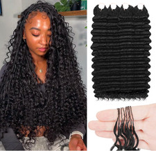 4 Pack Deep Wave Crochet Miracle Knots Human Hair 22Inch 255g 160 Strands