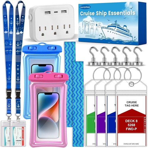 Cruise Essentials 2026, 24PCS Cruise Ship Must Haves Kit for Boarding, Cabin Set