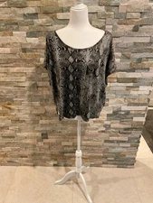 Micheal Stars Baggy Reptile Print Casual Tee