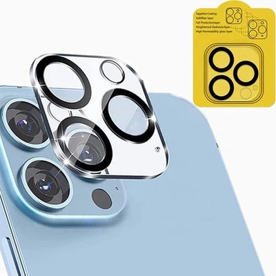 Verre trempé protection objectif caméra pour iPhone 11 12 13 14 15 16 17 Pro Max - Imagen 1 de 4