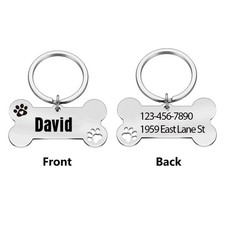 Custom Name text Personalized Dog Tags Nameplate Collar for pets