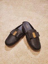 Kate Spade Black Leather Mule Slippers Size 8