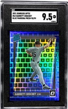 2021 Panini Donruss Optic #64 Garrett Crochet RC SGC 9.5 Blue Pandora Prizm /99