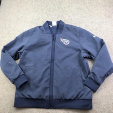 Tennessee Titans Jacket Mens XL Blue NFL Bomber Nike Team Issued Travis Smith
