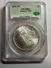 1878 7TF REV 79 MORGAN SILVER DOLLAR CACG MS62 BLAST WHITE TOUGH VARIETY