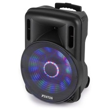 Fenton FT15LED Portable PA System - 15" Speaker with Bluetooth & Wireless Mic