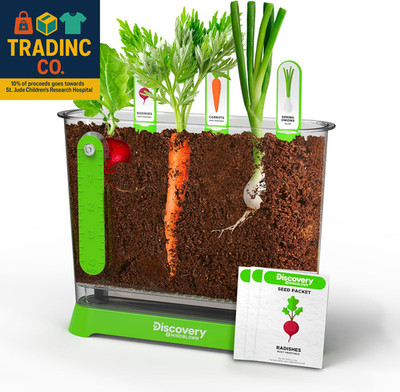 Discovery  Edible Veggie Garden Watch-It-Grow Kit   DIY STEM Activity for Kids |