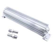 12" Finned Aluminum Double Pass Transmission Trans Cooler FOR C4 C6 700R4 4L60E