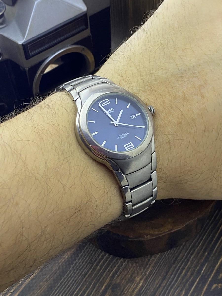 Rare Vintage Casio Lineage LIN-172 Titanium Illuminator Men's