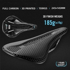 3D Printed Bike Saddle 145MM 130g Carbon Mtb Bicycle Seating Cushion Triathlon