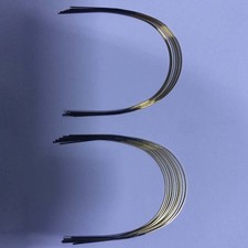 1 PC Dental Orthodontic Super Elastic Ni-Ti 24K Gold Coated Round Wire 016 Lower