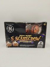 GE Scarecrow Pumpkin 5 Blow Mold String Light Set Super Bright Halloween