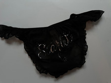 Victoria's Secret Dream Angels String Bikini Panty NWT STARLET S M Black VINTAGE