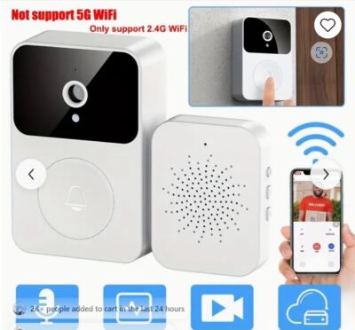 Doorbell Camera Wireless, Intelligent Visual Doorbell Home Intercom HD Night