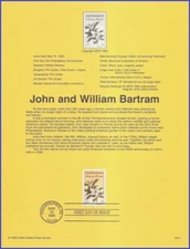 USA2 #3314 U/A SOUVENIR PAGE FDC   John & William Bartram s/a