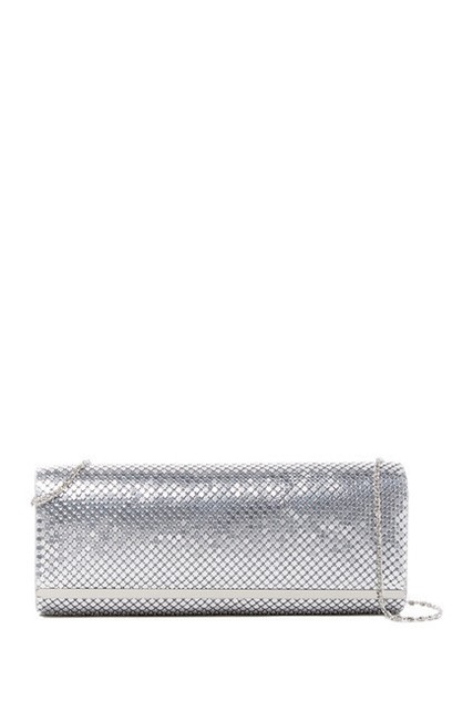 silver beaded clutch