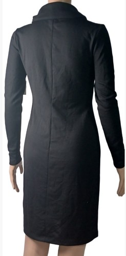 OLD NAVY Women's Size XS Black Turtle Neck Knee Length Knit Long Sleeve Dress - Picture 3 of 4
