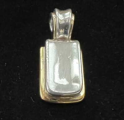 Simon Seebag Sterling Silver Two Tone Sleek Slide Pendant