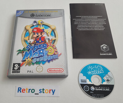 Super Mario Sunshine - Jeu GameCube PAL Version Française - Édition Complète Avec Manuel, Bon état