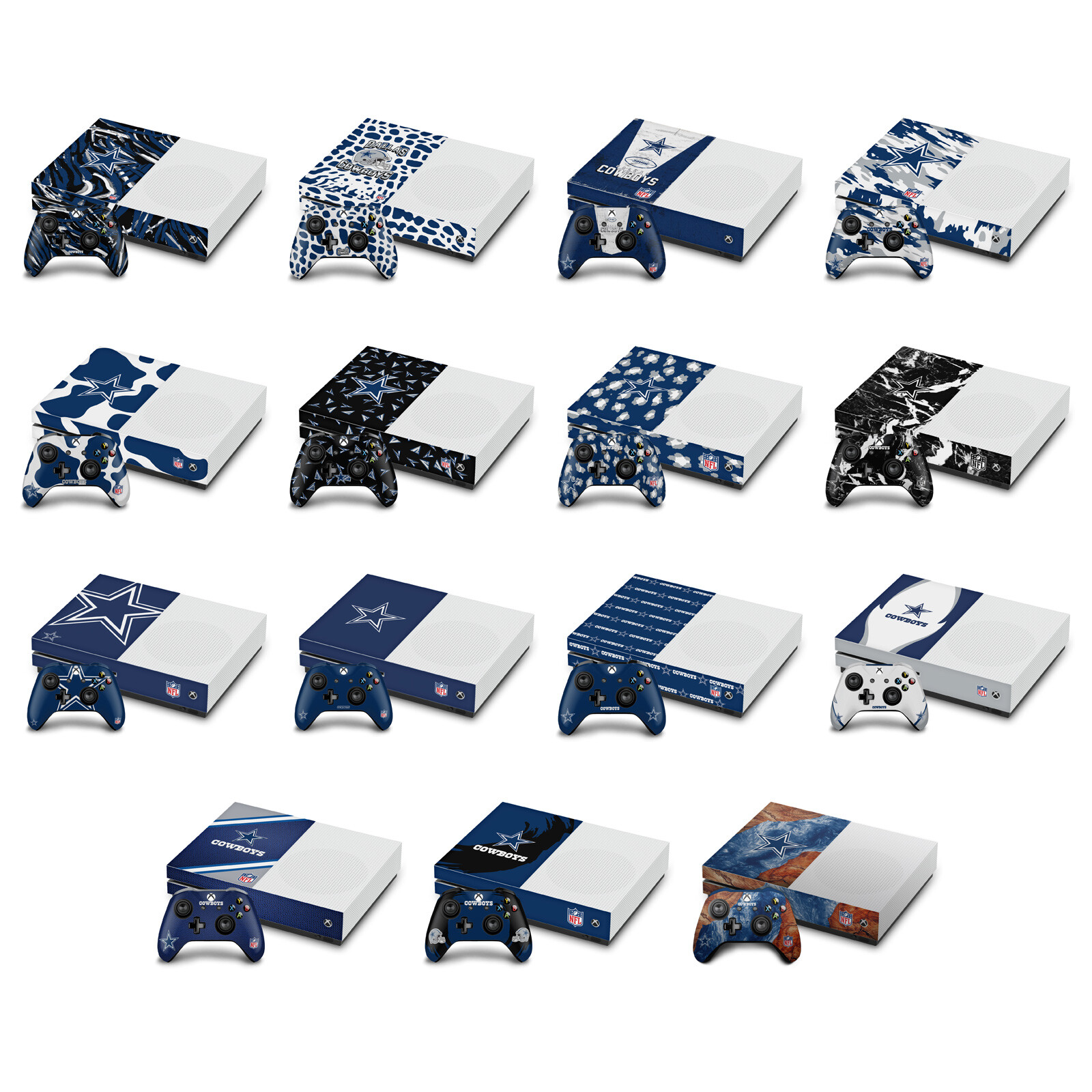 OFFICIAL NFL DALLAS COWBOYS VINYL SKIN DECAL FOR ONE S CONSOLE & CONTROLLER