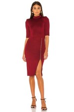 ALICE + OLIVIA Inka Mock Neck Zip Midi Bodycon Dress Size 8 NWT $350