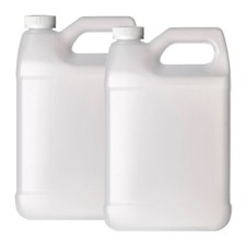 F-Style 38/400 White 1 Gallon Bottle HDPE Jug w/ Child Proof Cap 128oz 2 Pack