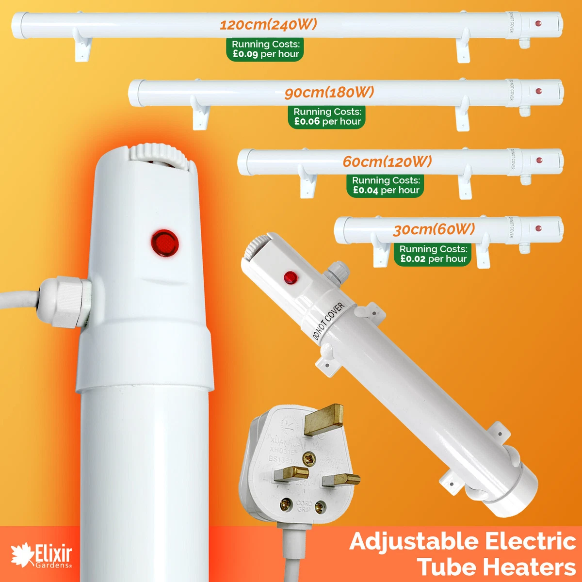 Low Energy Built In Thermostat Tubular Tube Heater for Home Greenhouse Bathroom