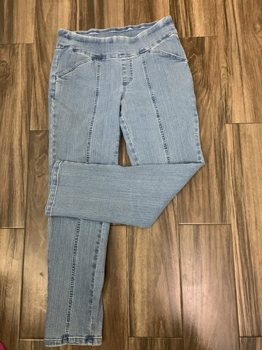 DENIM \u0026 CO. QVC PETITE LIGHT DENIM 