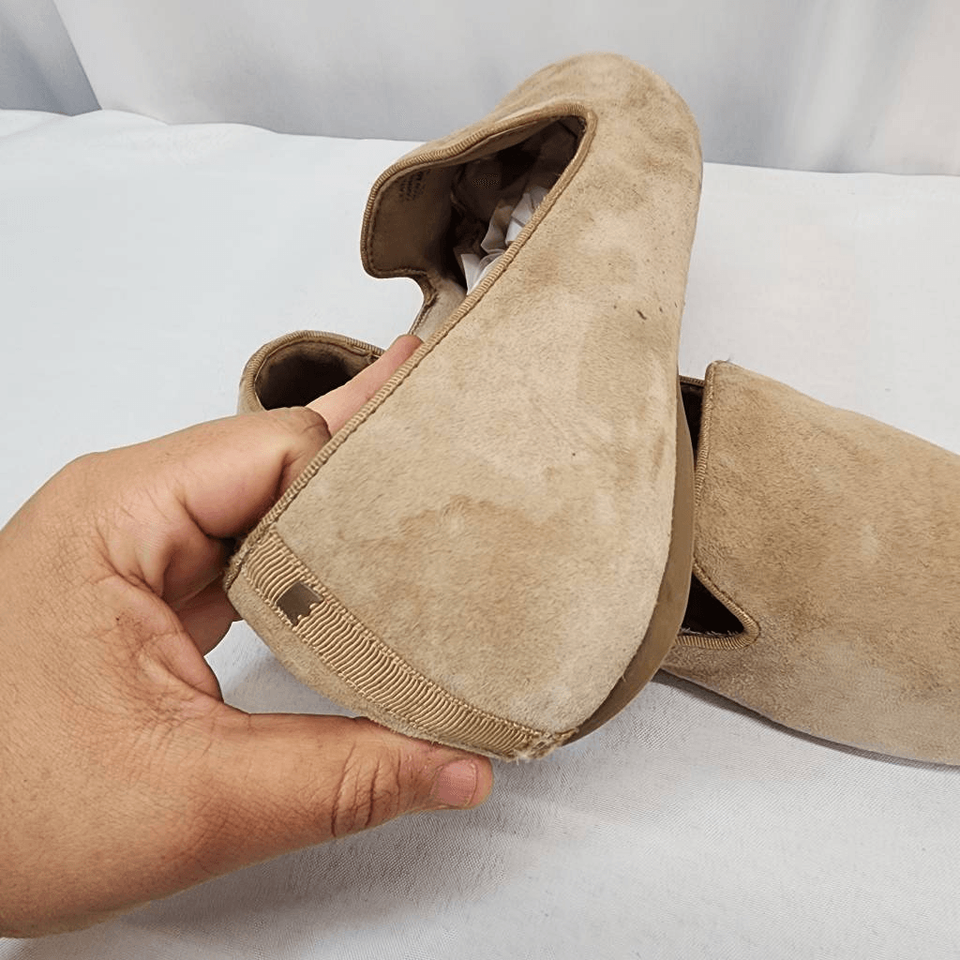 Birdies Size 9.5 The Sterling Suede Leather Tan Ballet Flats Almond Toe