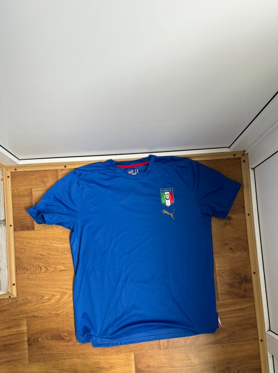 Italy Soccer Jersey Size XL  National Team Puma Mens Blue 2008/2009