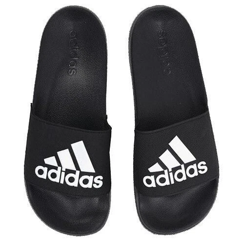 Scarpe sandali Adidas uomo Adilette doccia slides GZ3779 nero bianco taglia 12 nuove