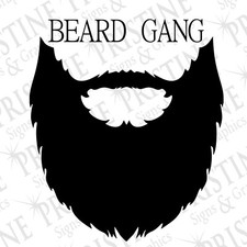 Beard Gang Decal 6" x 6.5" Inch by Pristine Signs & Graphics,LLC MADE IN THE USA