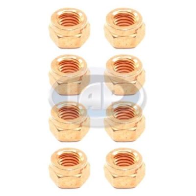 1949-1979 VW EXHAUST LOCK NUT KIT SET OF 8 MADE IN GERMANY (8 PACK) 8 X 1.25