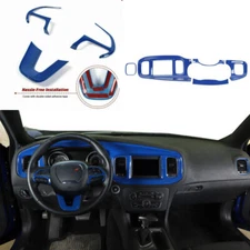 Carbon Fiber Steering Wheel Dashboard Panel Cover Trim for Dodge Charger15+US