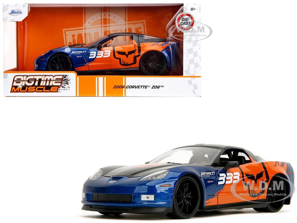 2006 Chevrolet Corvette Z06 Spirit Racing 1/24 Diecast Model by Jada 35213