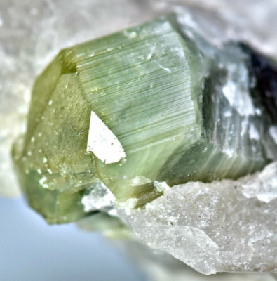 120g  Natural Green Tourmaline Crystal with Mica and Albite on Matrix @Afg