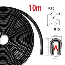 10m Kantenschutz Kantenschutzprofil schwarz Keder Band Klemm Profil Gummi