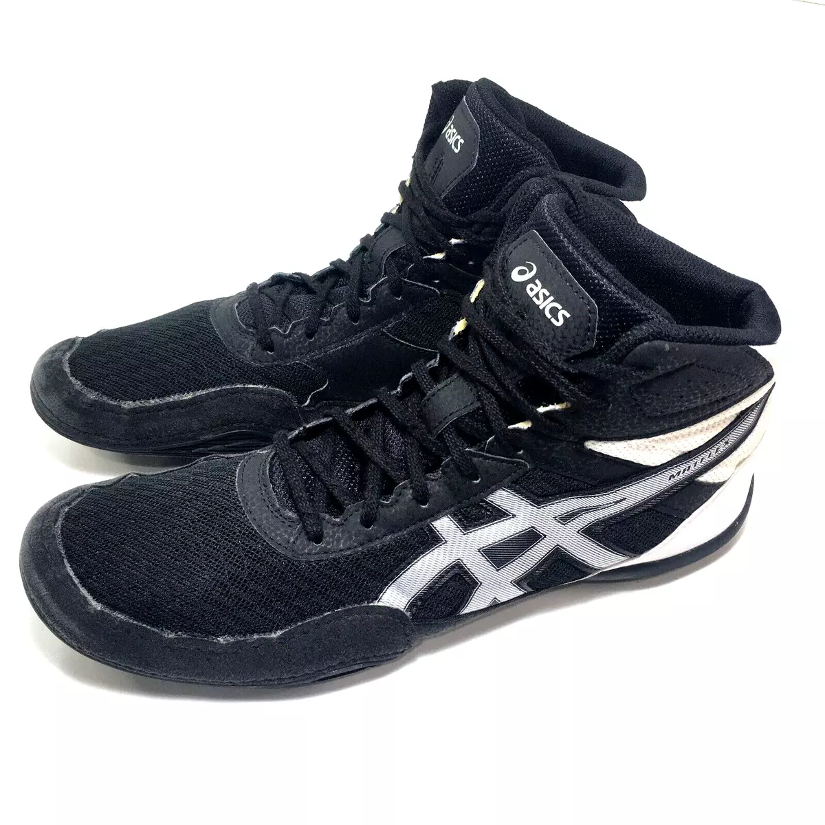 Asics Matflex Wrestling Mat Shoes Black/White Men's Size 10.5 # 1081A021