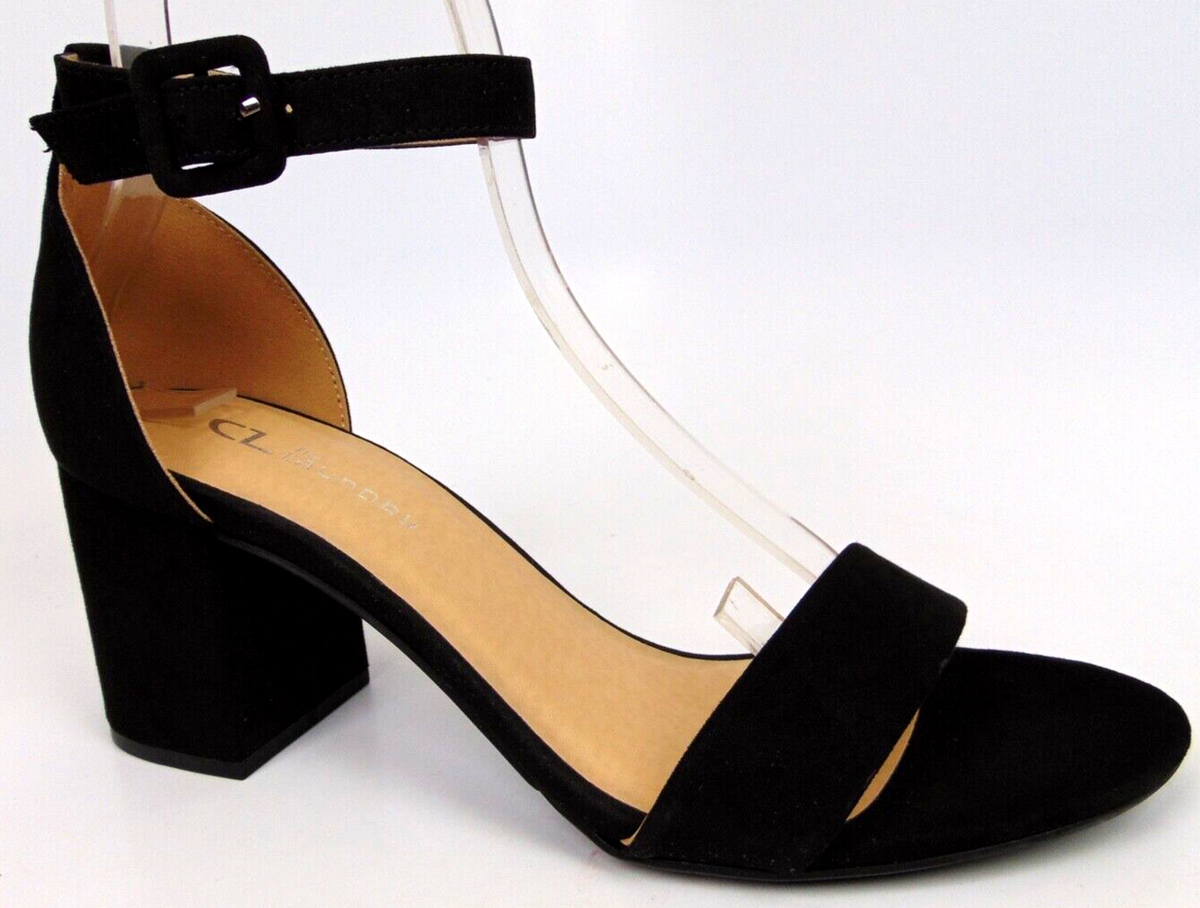 CL by Laundry Jody Heels Dress Sandal, Women's Size Med, Black