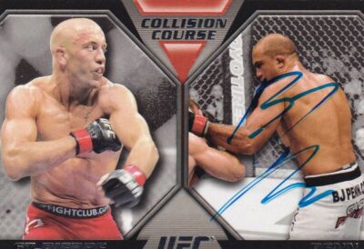 Ufc Collision Course BJ Penn Signed 2011 Topps UFC Moment of Truth Collision Course Card #CC ...