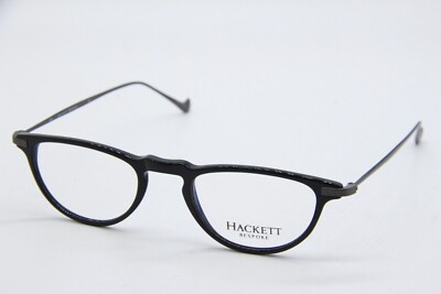 NEW HACKETT BESPOKE HEB219 01 BLACK GREY AUTHENTIC FRAMES EYEGLASSES 48-21